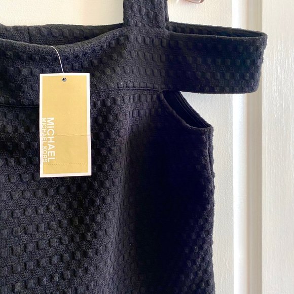 MICHAEL KORS | Sleeveless Cold Shoulder Top | Black | Size: Medium - Picture 6 of 7